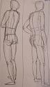 Akt 05 und 06, 2008, Graphit-Papier, ca. 30x30